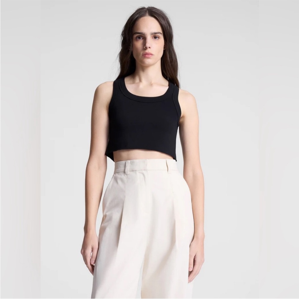 A.L.C $88 Halsey Cropped Cotton Rib Tank